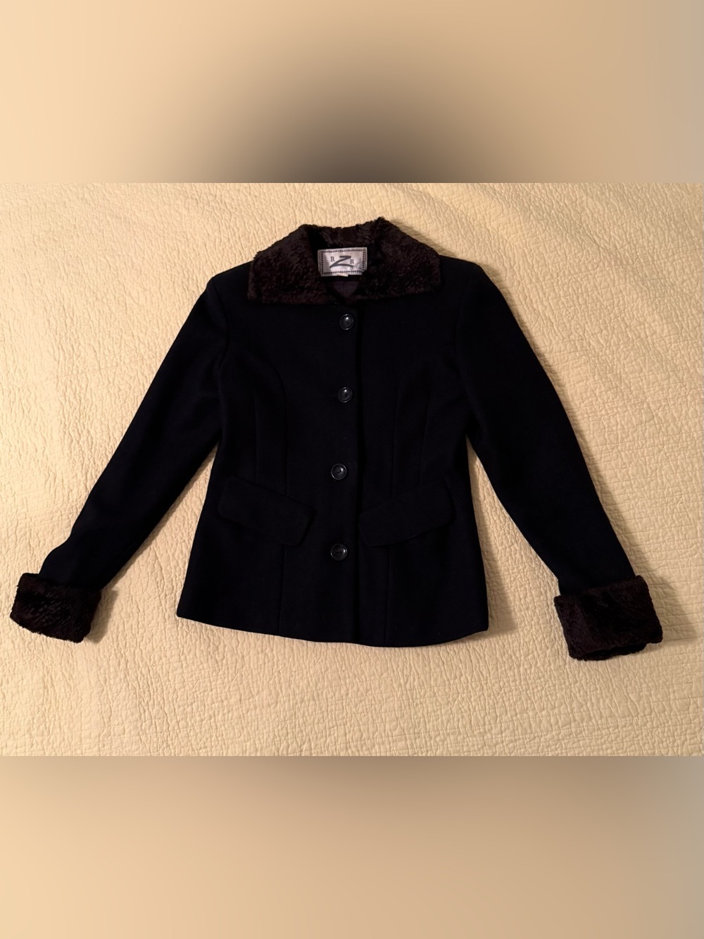 Vintage Wool Black & Brown Jacket